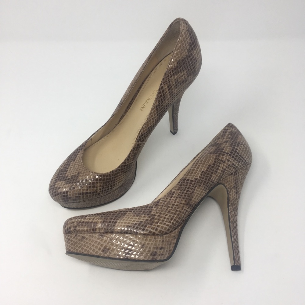 CLEARANCE SALE-Enzo Angiolini Snakeskin Leather Stiletto Heels
